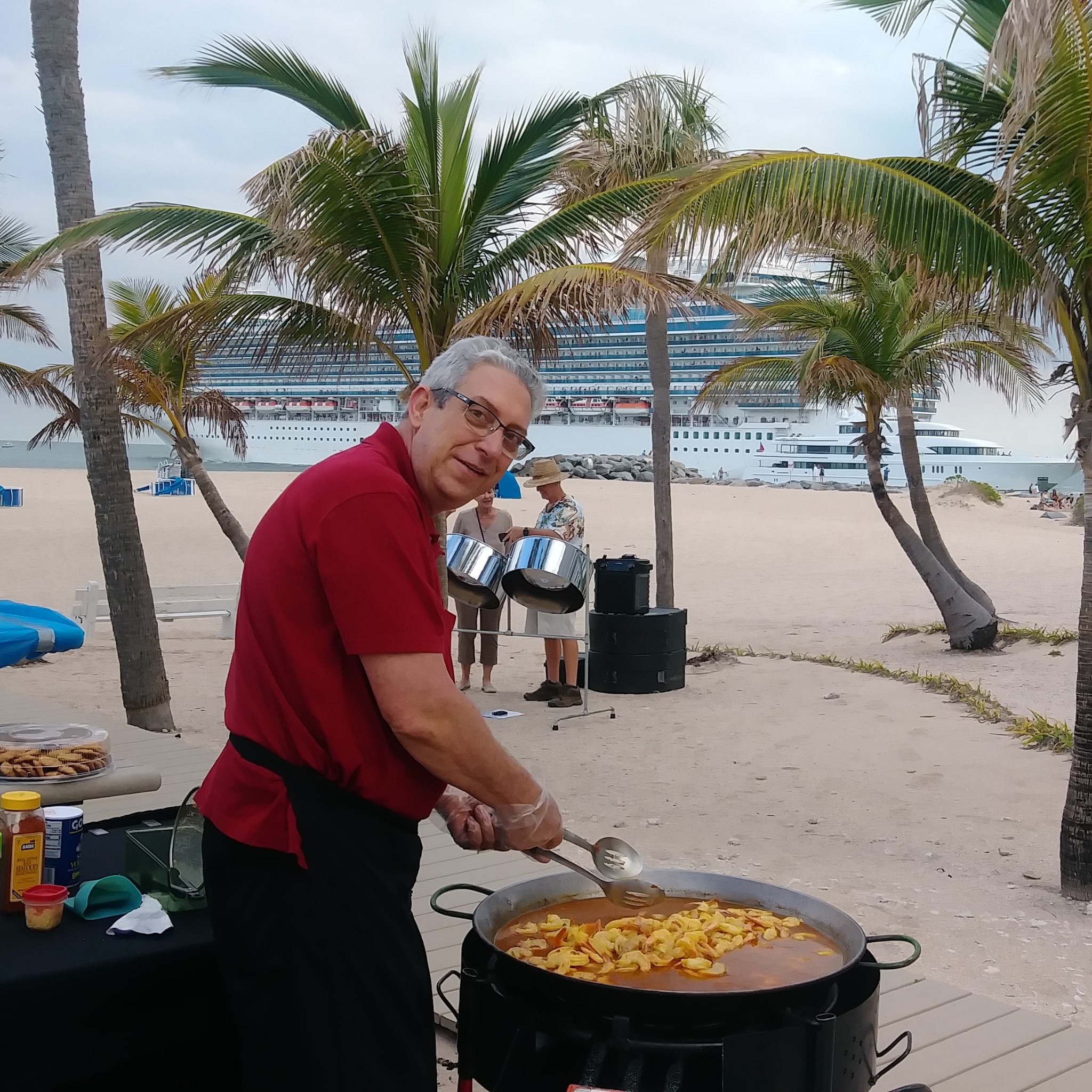 Paella VIP catering event and food presentation