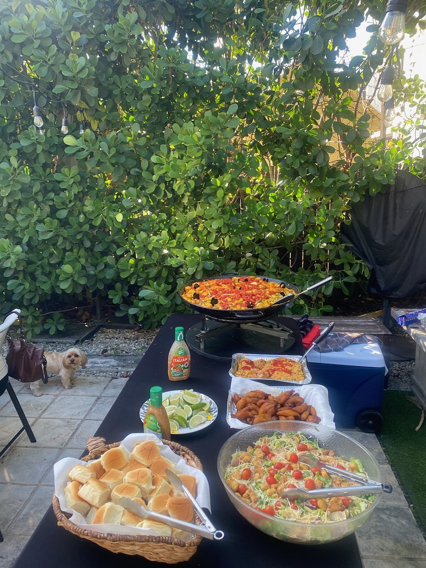 Paella VIP catering event and food presentation